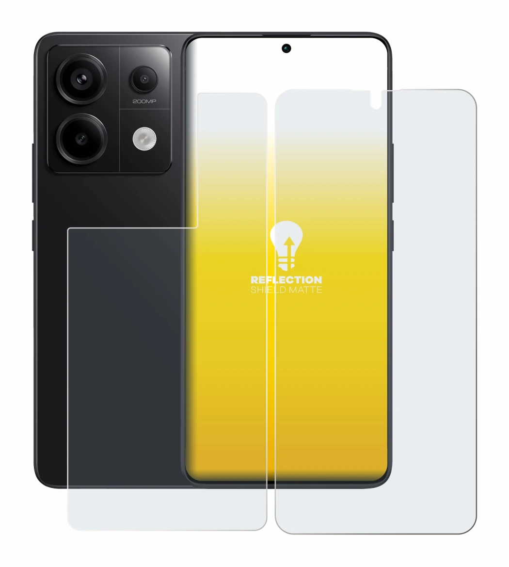 Imagen del dispositivo Xiaomi Redmi Note 13 Pro 5G (Frontal+Trasero) con una amplia variedad de protectores de pantalla.