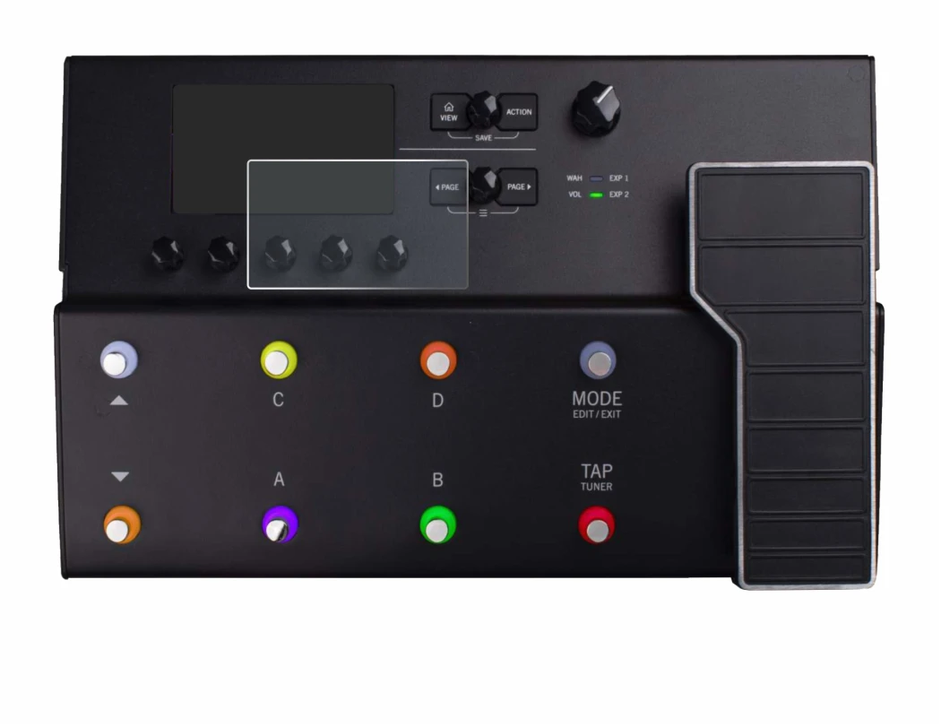Imagen del dispositivo Line 6 POD GO con una amplia variedad de protectores de pantalla.