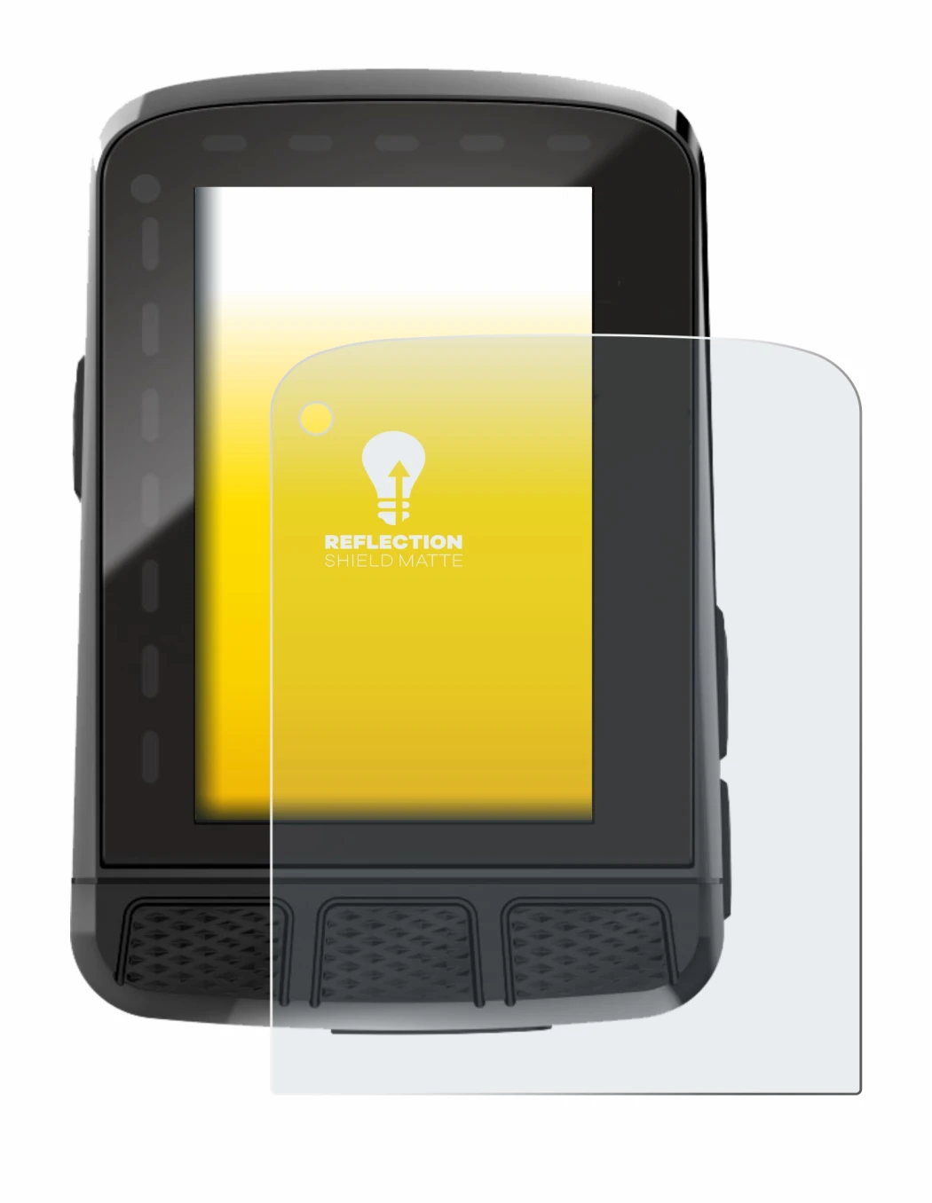 Imagen del dispositivo Wahoo Elemnt Roam V2 GPS con una amplia variedad de protectores de pantalla.