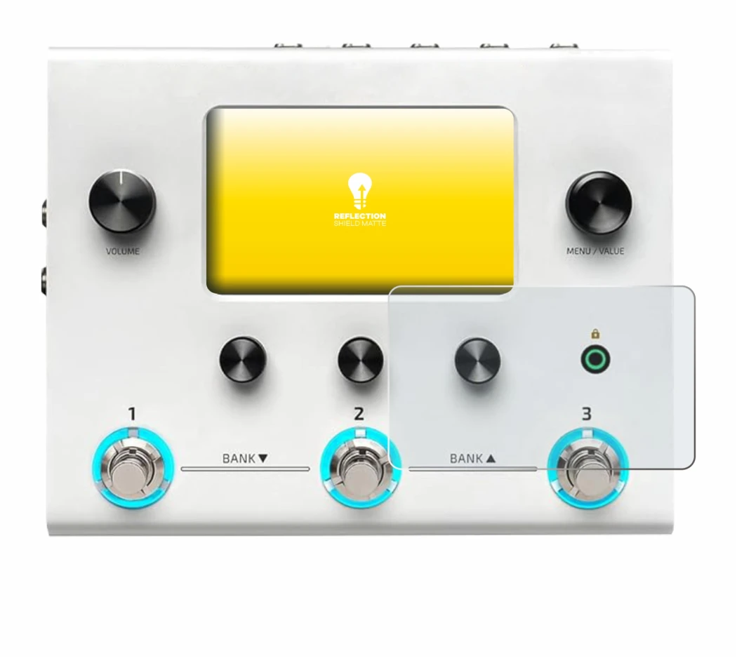 Imagen del dispositivo Hotone Ampero II Stomp con una amplia variedad de protectores de pantalla.