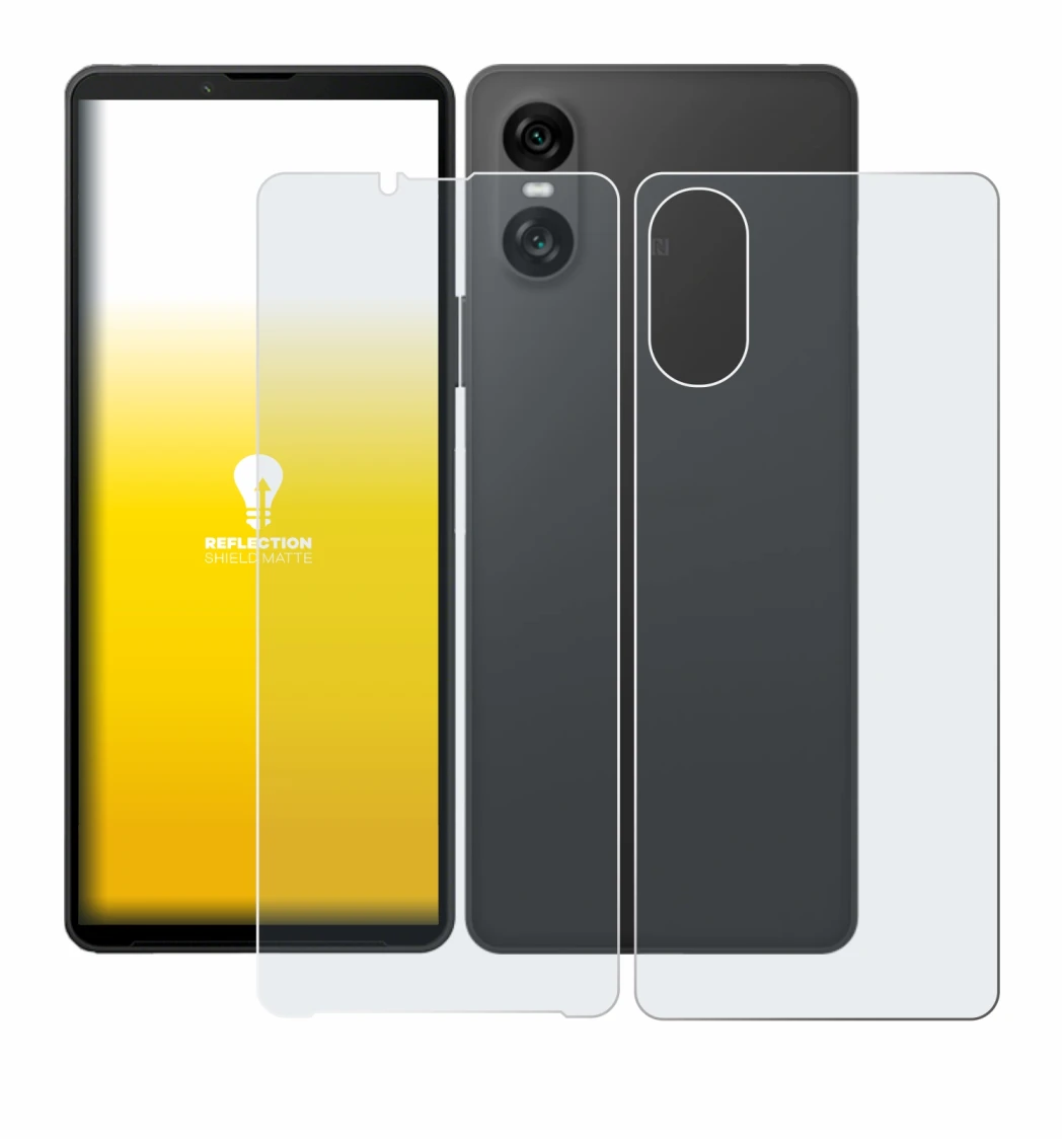 Imagen del dispositivo Sony Xperia 10 VI (Frontal+Trasero) con una amplia variedad de protectores de pantalla.