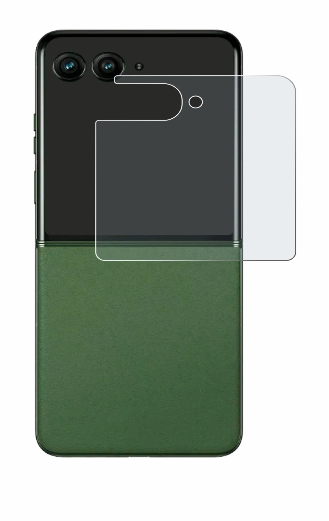 Imagen del dispositivo Motorola Razr 50 (Pantalla trasera) con una amplia variedad de protectores de pantalla.