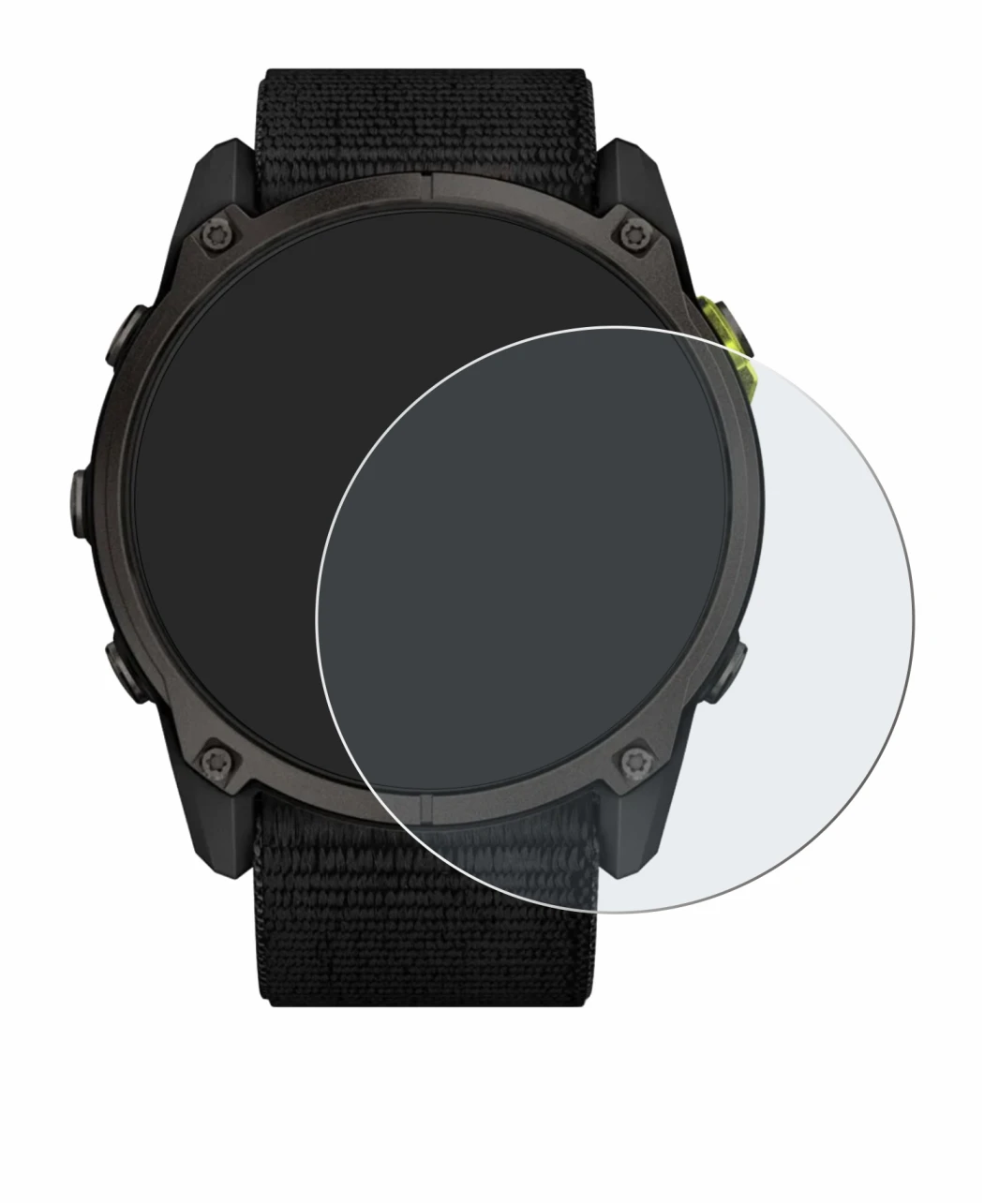 Imagen del dispositivo Garmin Enduro 3 con una amplia variedad de protectores de pantalla.