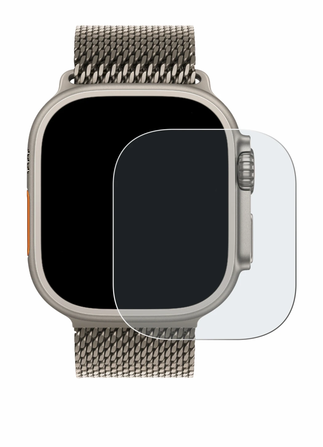 Imagen del dispositivo Apple Watch Ultra 3 con una amplia variedad de protectores de pantalla.