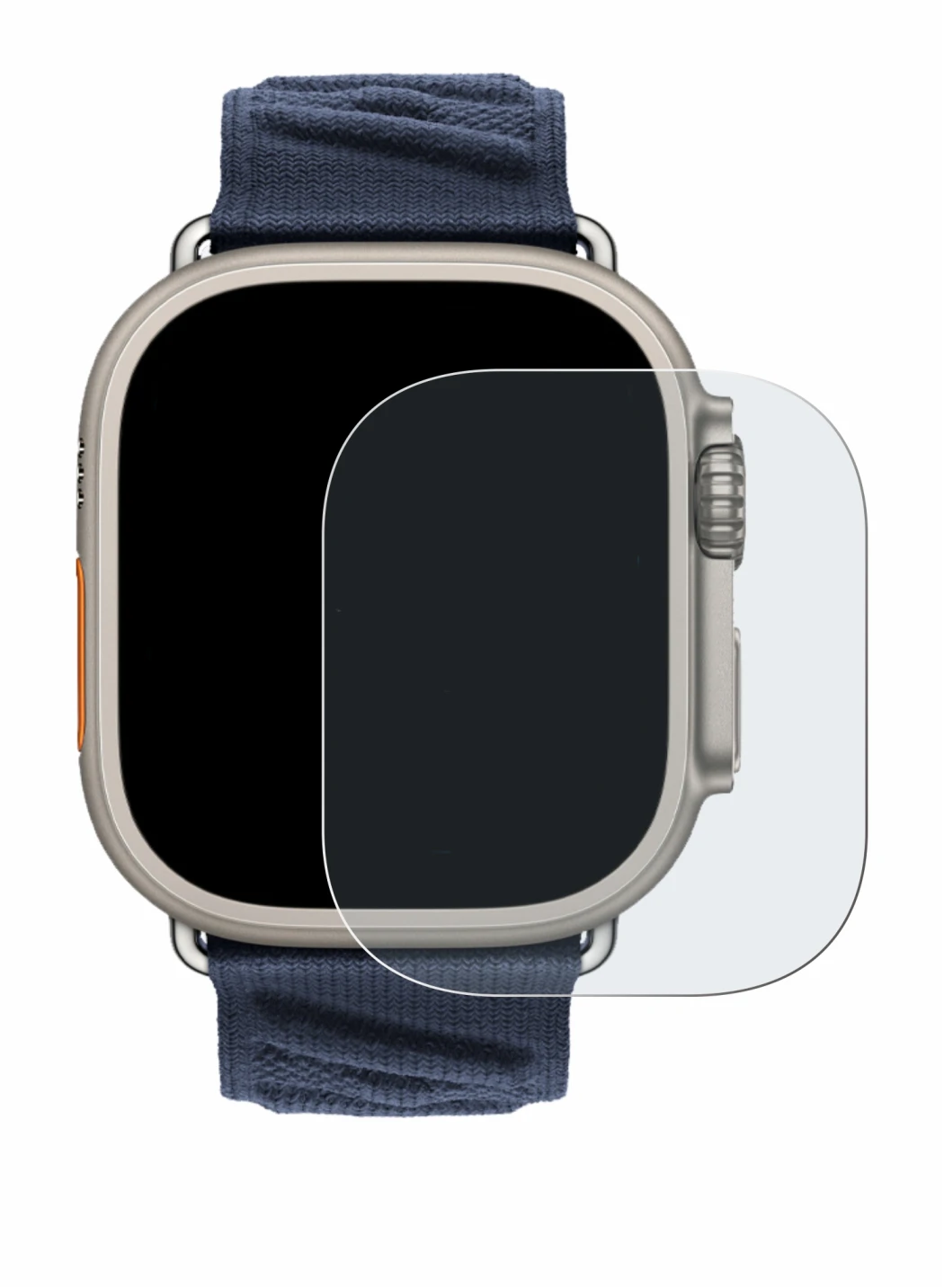 Imagen del dispositivo Apple Watch Hermès Ultra 2 con una amplia variedad de protectores de pantalla.