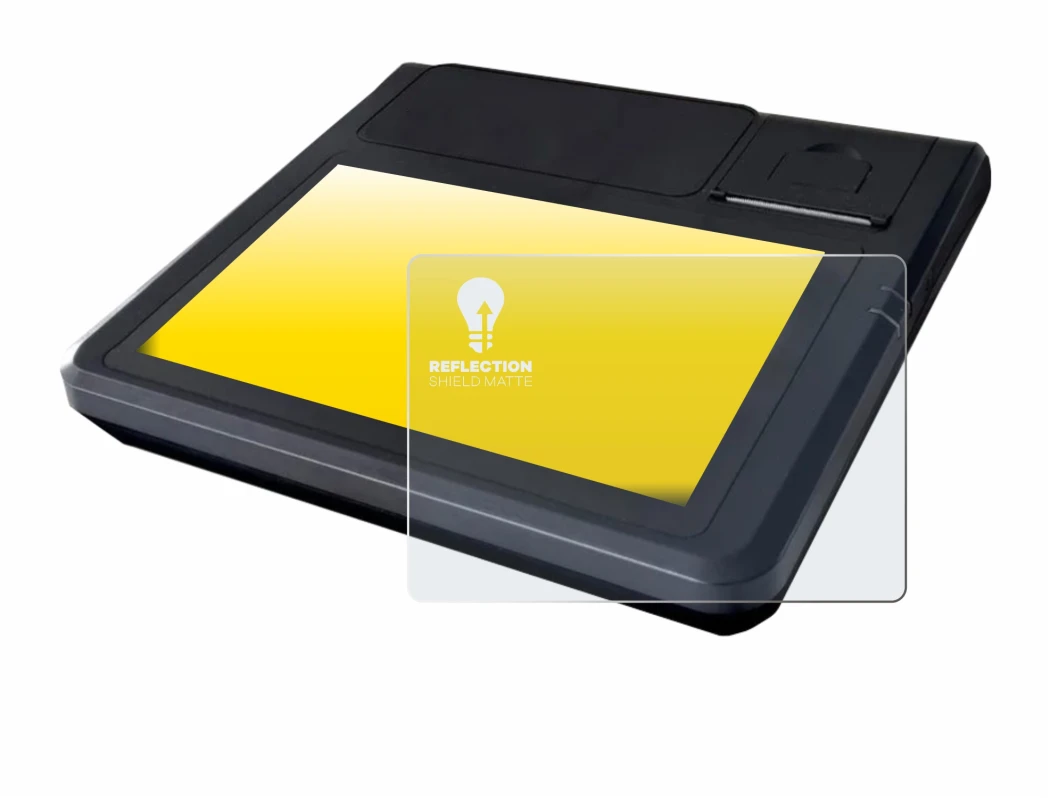 Imagen del dispositivo Techfive ECR 100 con una amplia variedad de protectores de pantalla.