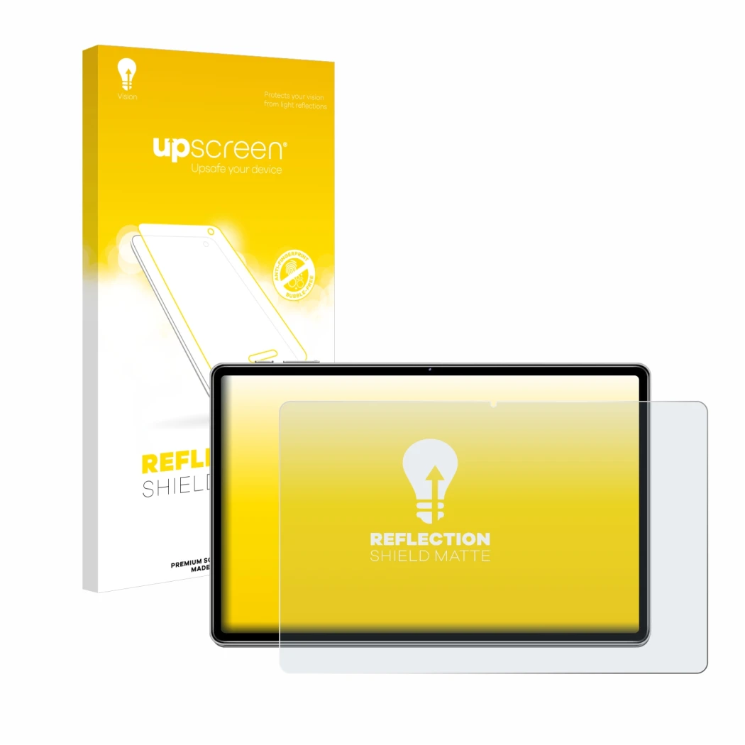 Parte frontal de un envase de producto con el logotipo de la marca upscreen. Al lado se muestra el dispositivo Sebbe S23 11