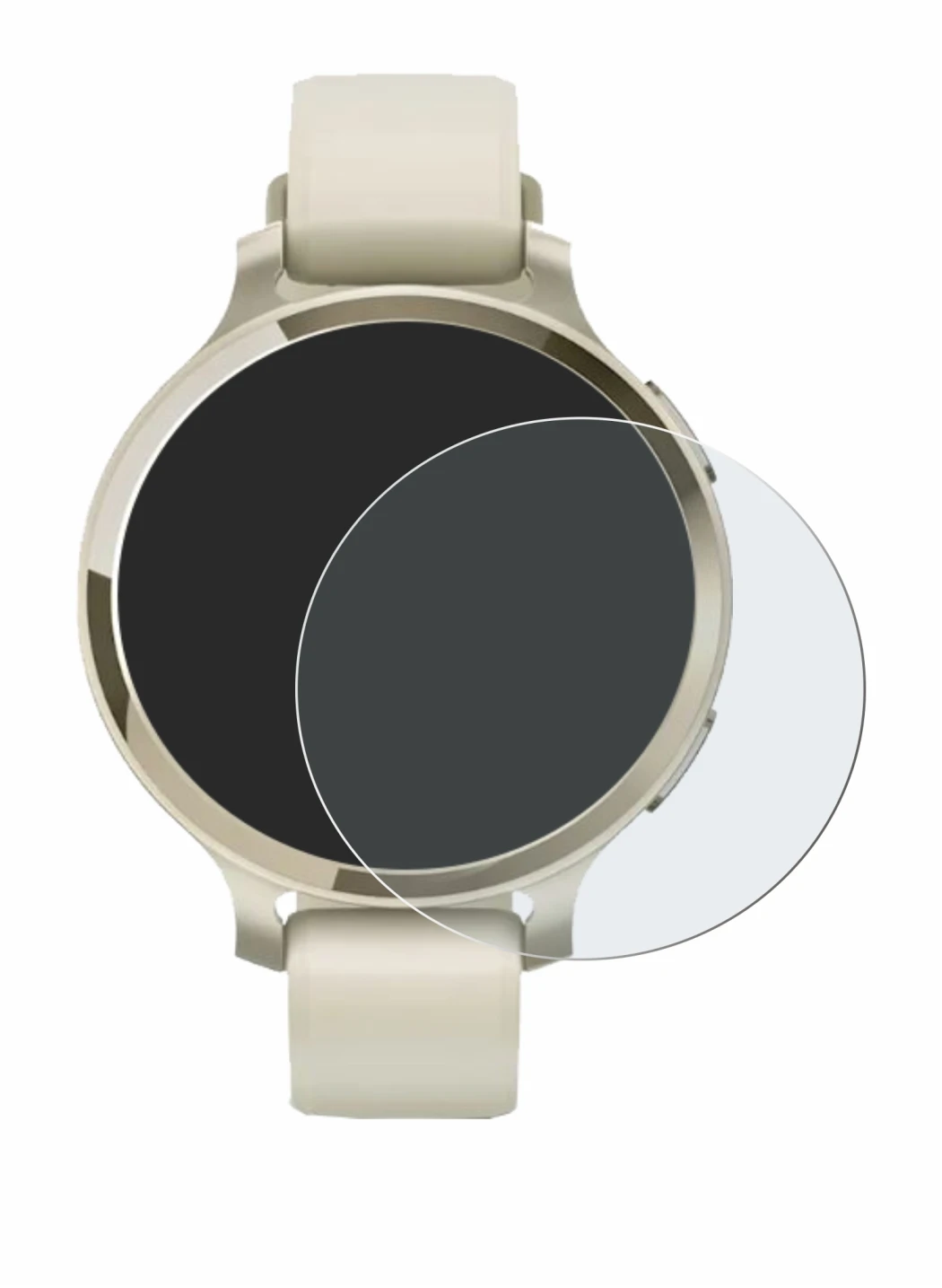 Imagen del dispositivo Garmin Lily 2 Active con una amplia variedad de protectores de pantalla.