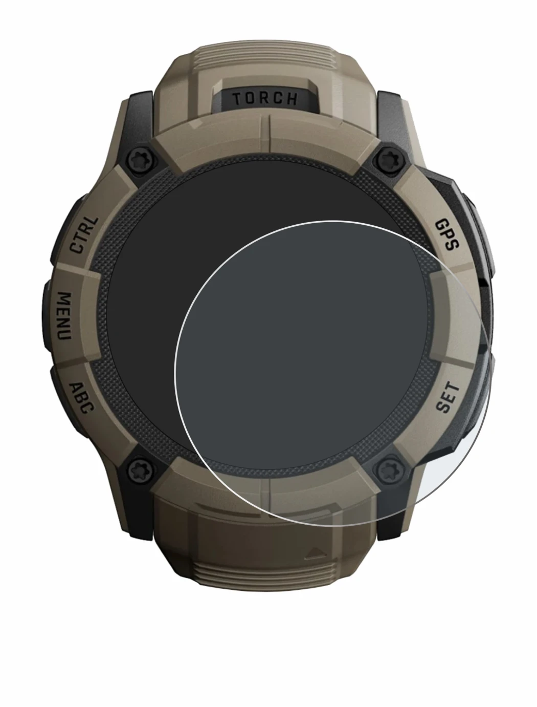 Imagen del dispositivo Garmin Instinct 2X Solar Tactical Edition con una amplia variedad de protectores de pantalla.