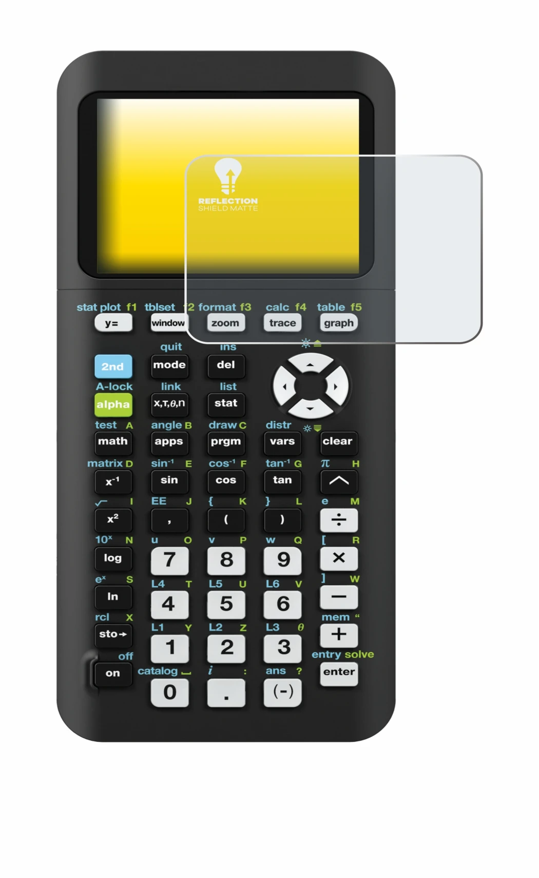 Imagen del dispositivo Texas Instruments TI-84 Plus CE-T Python con una amplia variedad de protectores de pantalla.
