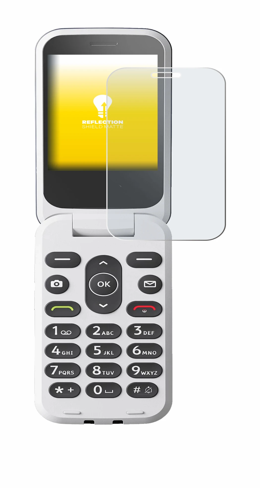 Imagen del dispositivo Doro 2820 con una amplia variedad de protectores de pantalla.