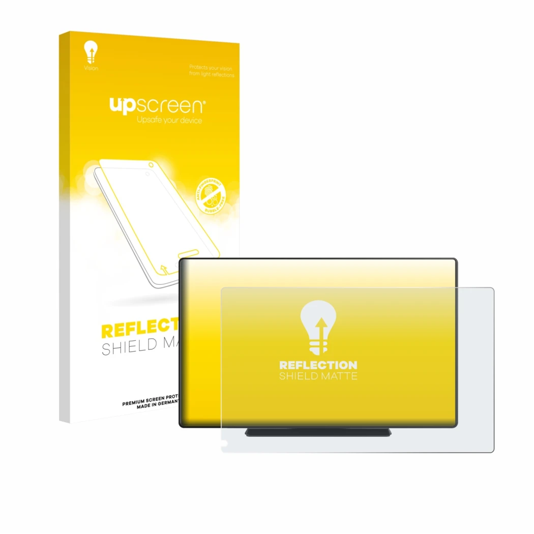 Parte frontal de un envase de producto con el logotipo de la marca upscreen. Al lado se muestra el dispositivo Carpuride C98 9