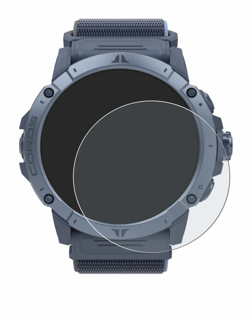 Imagen del dispositivo Coros Vertix 2S con una amplia variedad de protectores de pantalla.