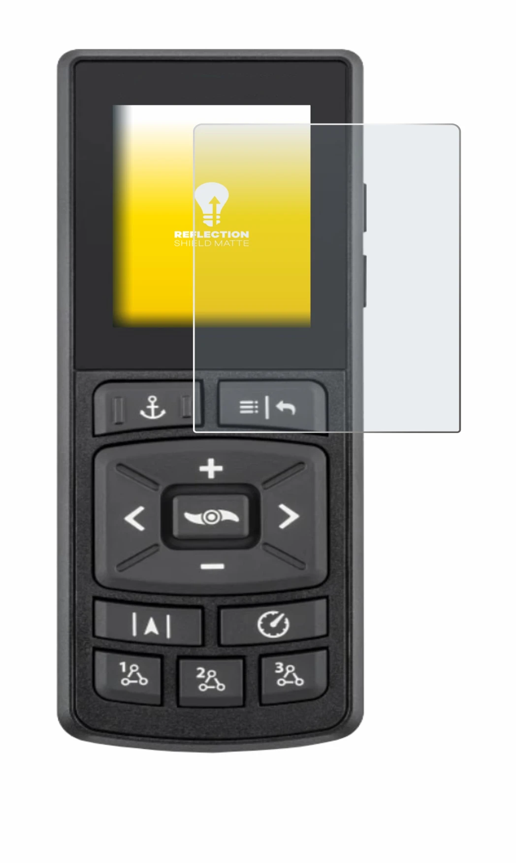 Imagen del dispositivo Minn Kota Advanced GPS Navigation con una amplia variedad de protectores de pantalla.