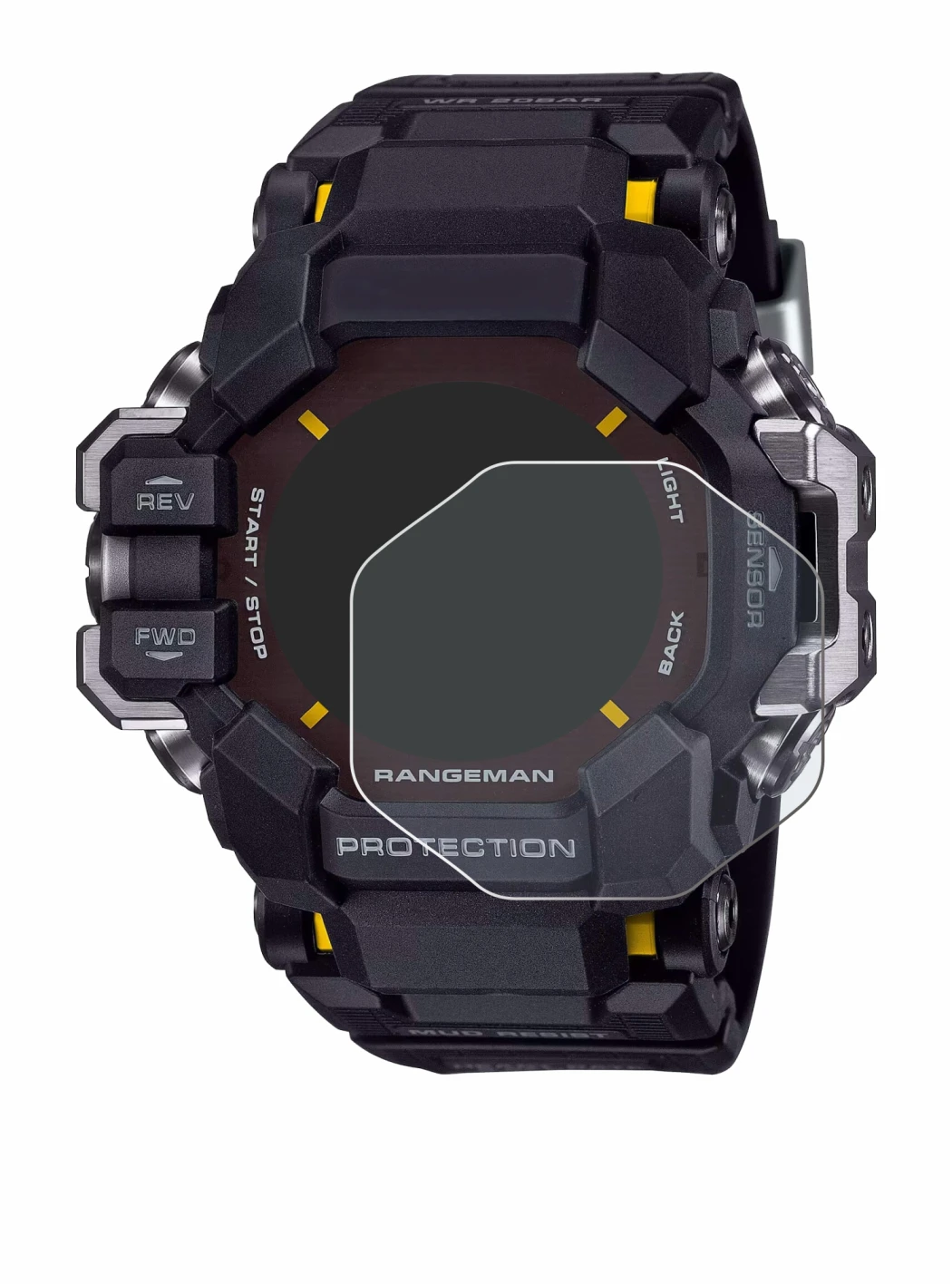 Imagen del dispositivo Casio G-Shock GPR-H 1000 con una amplia variedad de protectores de pantalla.