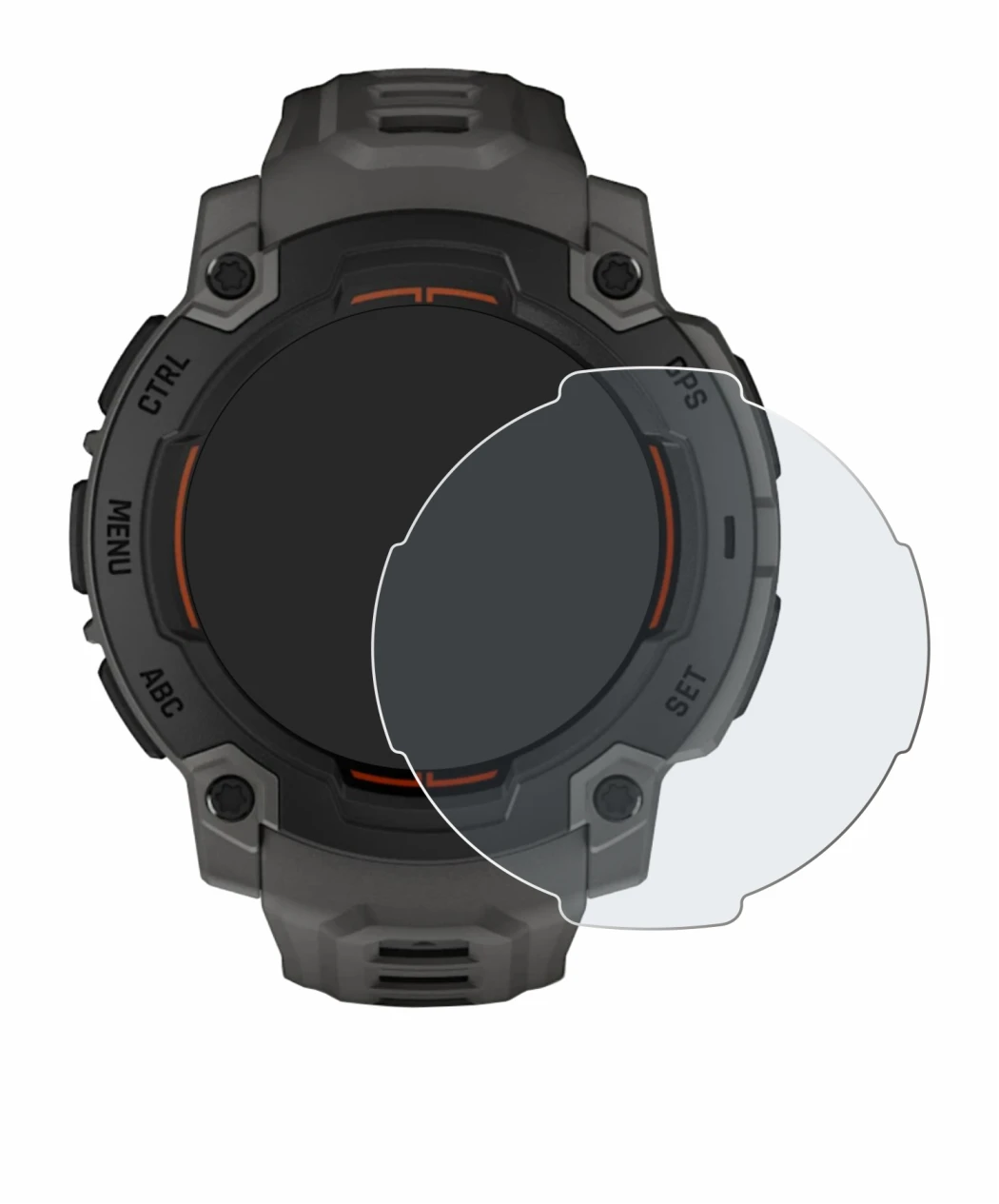 Imagen del dispositivo Garmin Instinct E (45 mm) con una amplia variedad de protectores de pantalla.