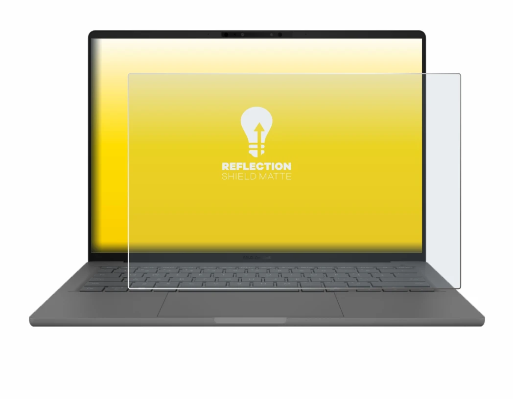 Imagen del dispositivo ASUS ZenBook A14 UX3407 con una amplia variedad de protectores de pantalla.