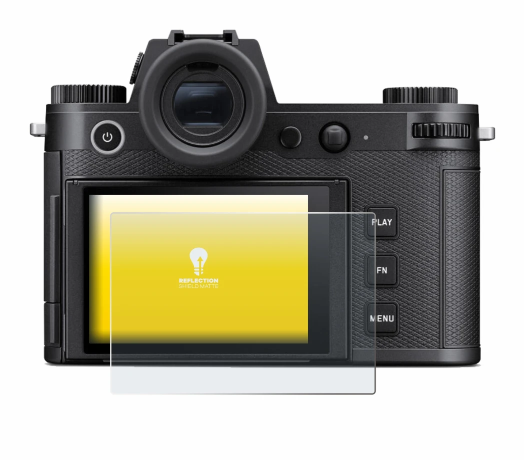 Imagen del dispositivo Leica SL3-S con una amplia variedad de protectores de pantalla.