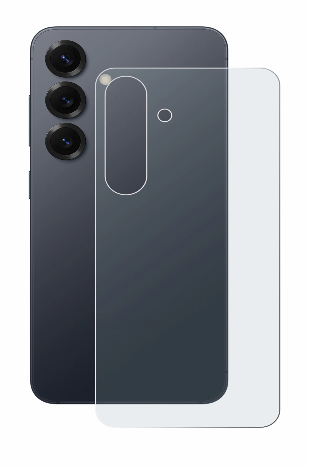 Imagen del dispositivo Samsung Galaxy S25 (Trasero) con una amplia variedad de protectores de pantalla.