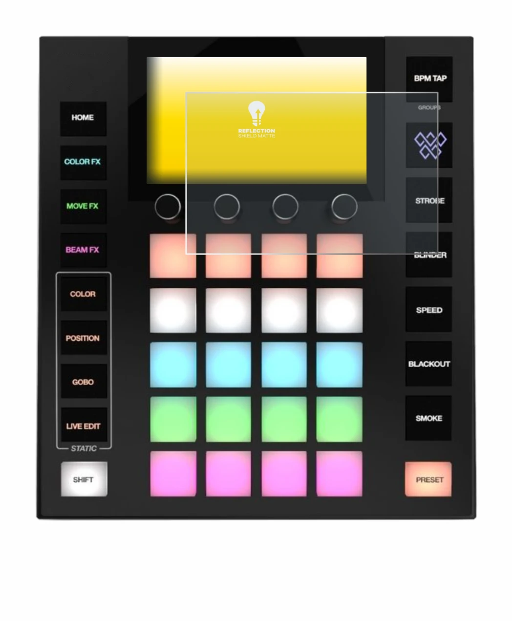 Imagen del dispositivo Wolfmix W1 MK2 con una amplia variedad de protectores de pantalla.