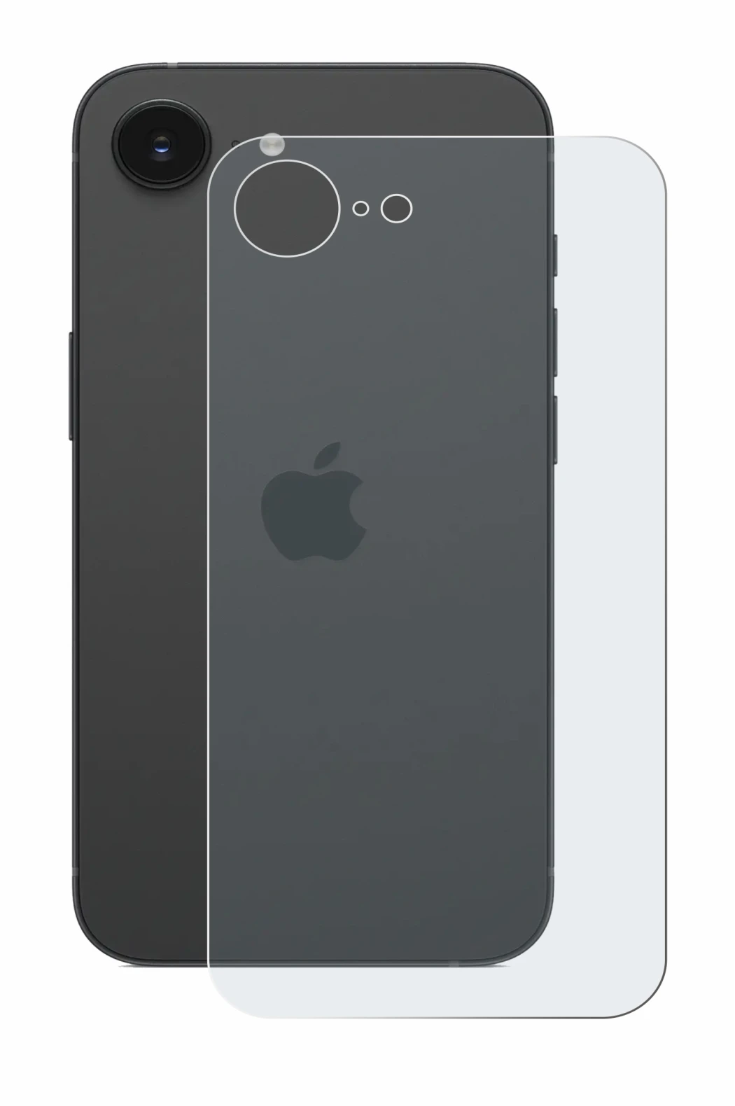Imagen del dispositivo Apple iPhone 16e (Trasero) con una amplia variedad de protectores de pantalla.