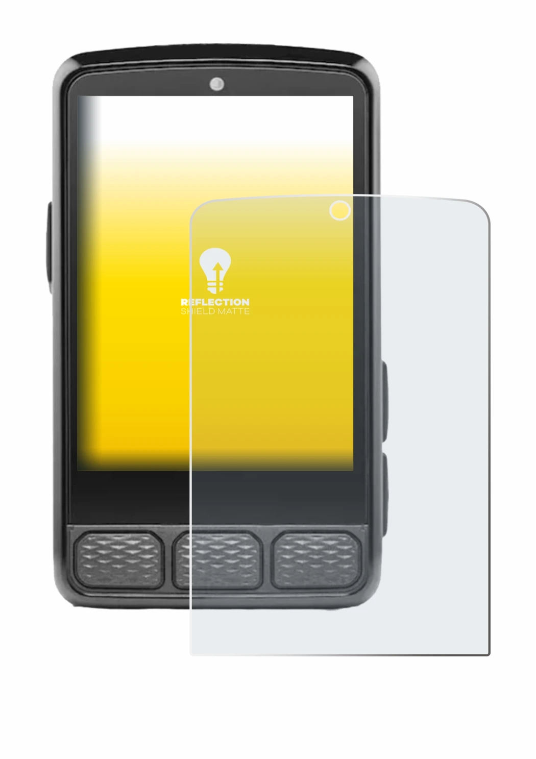 Imagen del dispositivo Wahoo Elemnt Roam V3 con una amplia variedad de protectores de pantalla.