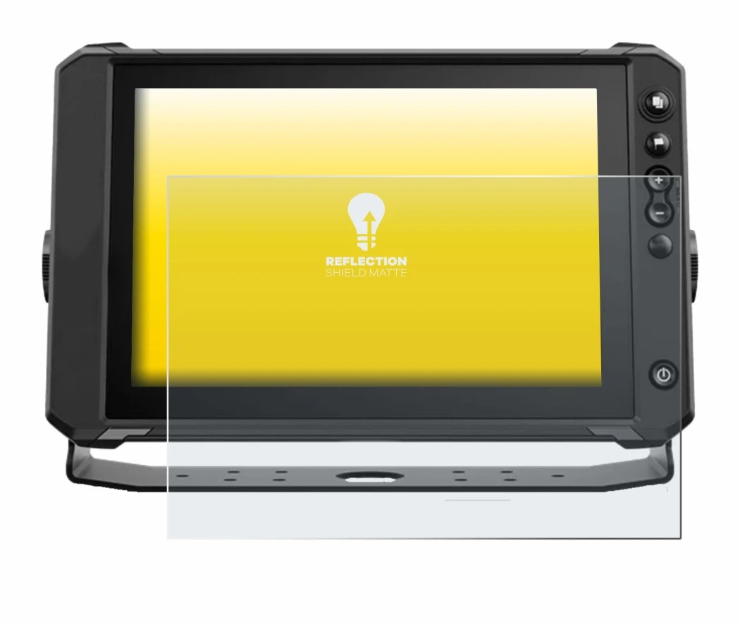 Imagen del dispositivo Lowrance Elite FS 10 con una amplia variedad de protectores de pantalla.