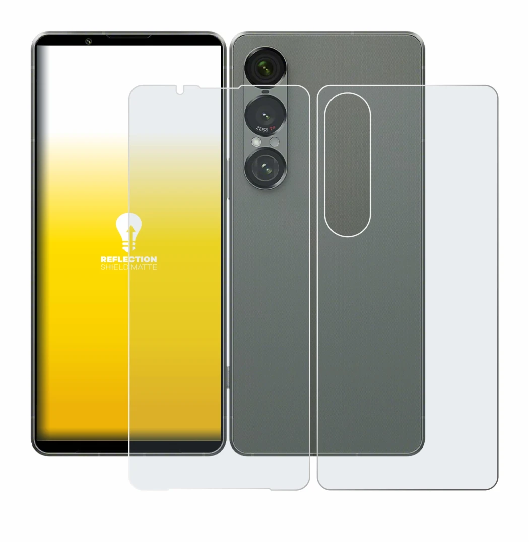 Imagen del dispositivo Sony Xperia 1 VII (Frontal+Trasero) con una amplia variedad de protectores de pantalla.