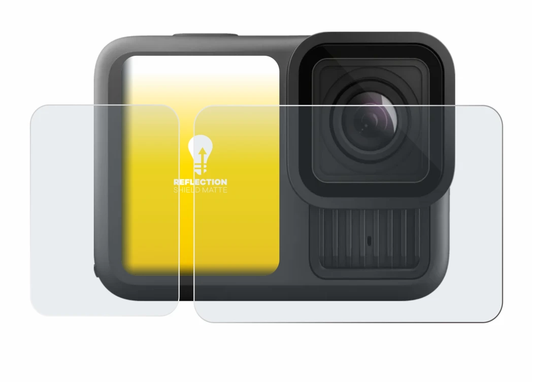 Imagen del dispositivo GoPro Hero 13 Black Creator Edition con una amplia variedad de protectores de pantalla.