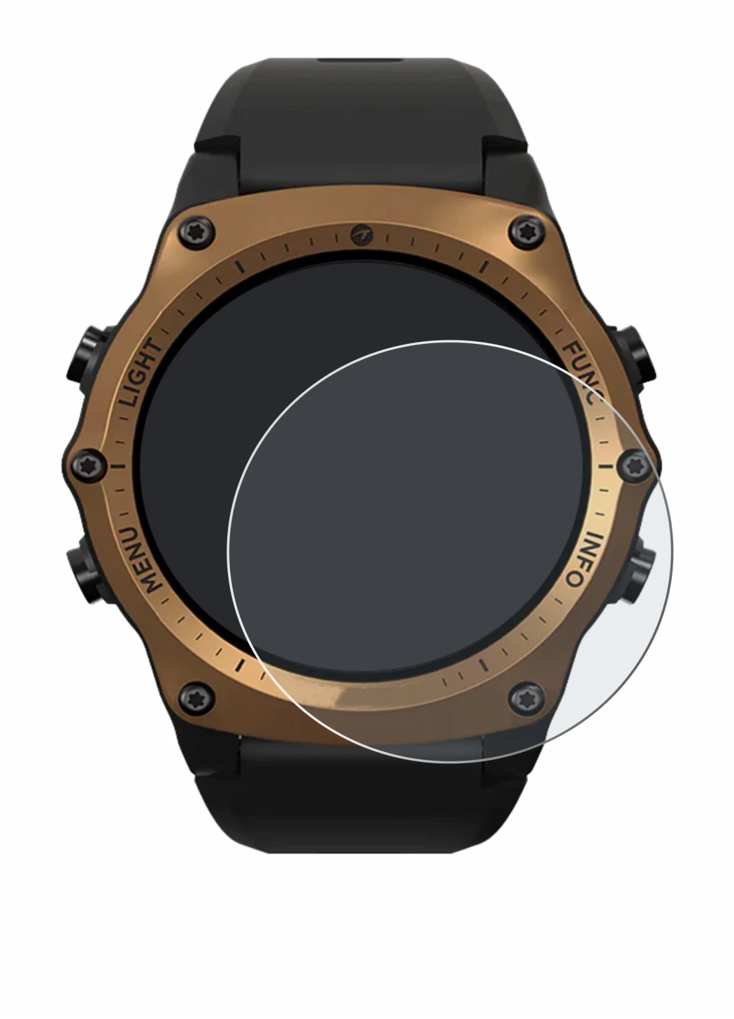 Imagen del dispositivo Shearwater Teric dive computer con una amplia variedad de protectores de pantalla.