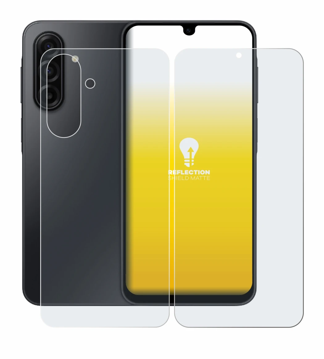 Imagen del dispositivo Samsung Galaxy A17 5G (Frontal+Trasero) con una amplia variedad de protectores de pantalla.