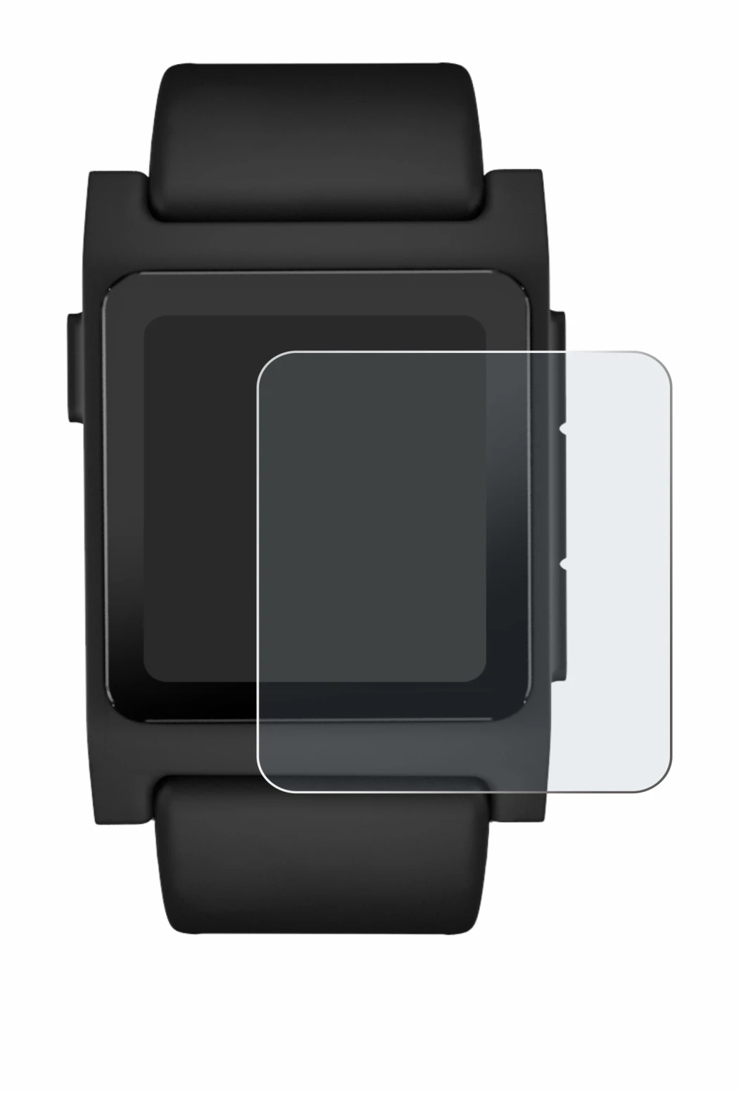 Imagen del dispositivo Pebble 2 Duo 2025 con una amplia variedad de protectores de pantalla.