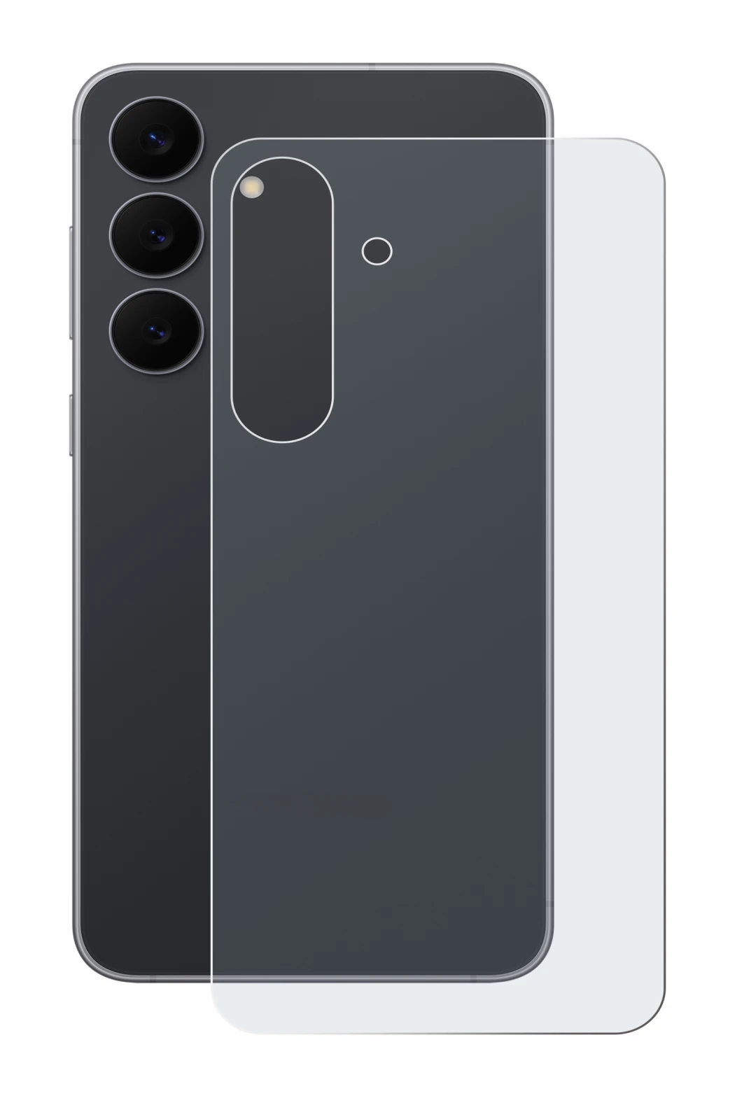Imagen del dispositivo Samsung Galaxy S25 FE (Trasero) con una amplia variedad de protectores de pantalla.