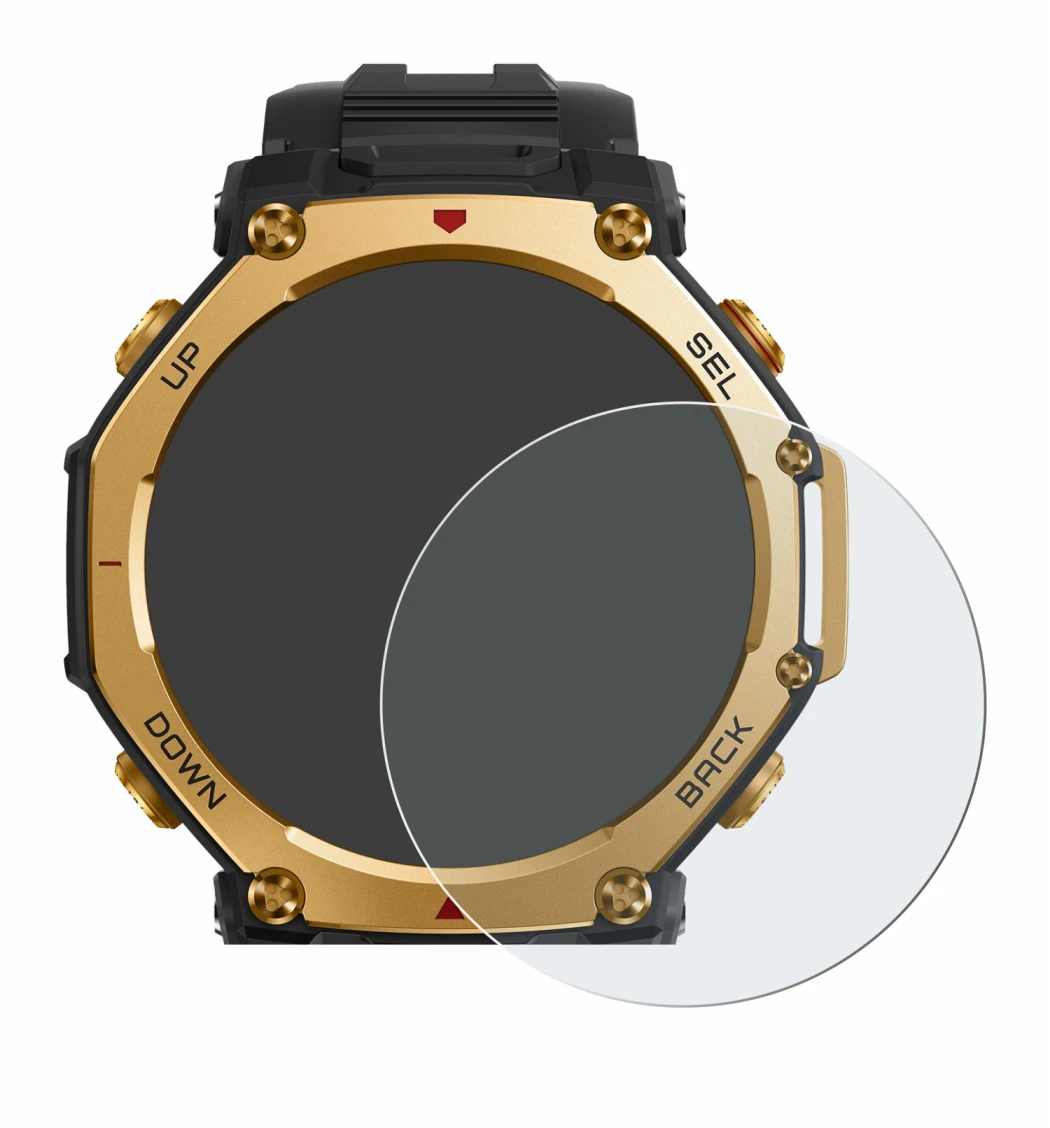 Imagen del dispositivo Huami Amazfit T-Rex 3 Pro (48 mm) con una amplia variedad de protectores de pantalla.