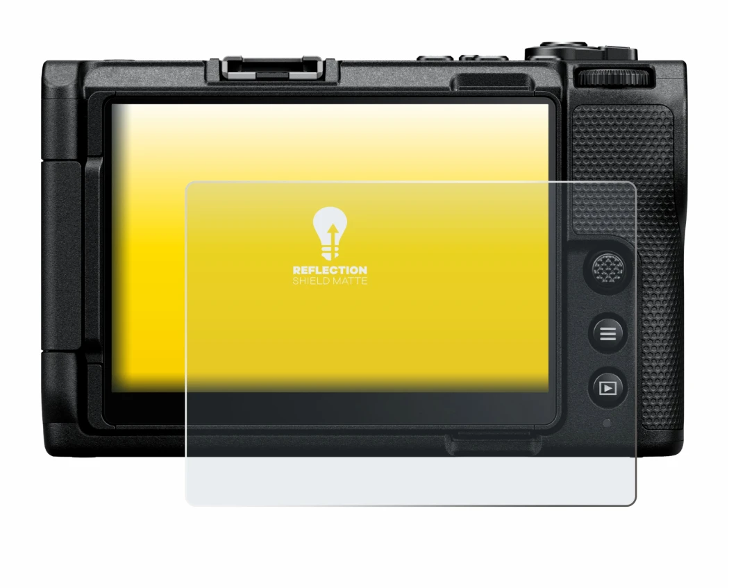 Imagen del dispositivo Nikon ZR con una amplia variedad de protectores de pantalla.