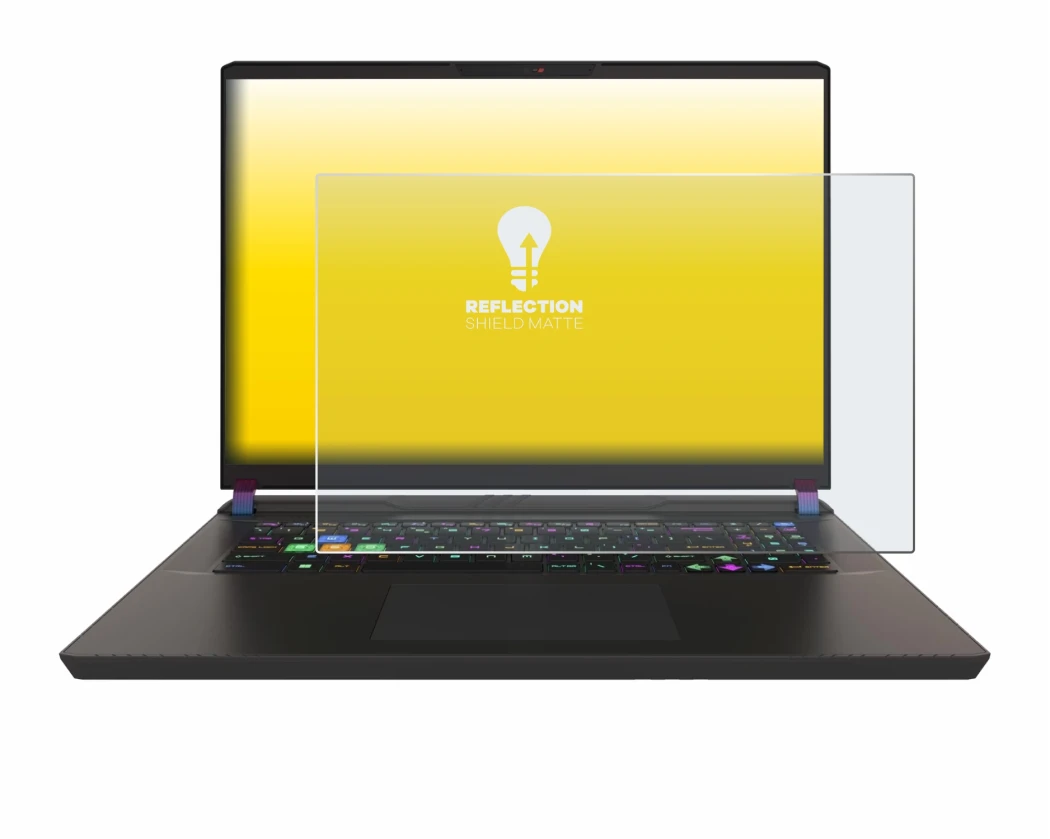 Imagen del dispositivo MSI Vector 17 HX con una amplia variedad de protectores de pantalla.