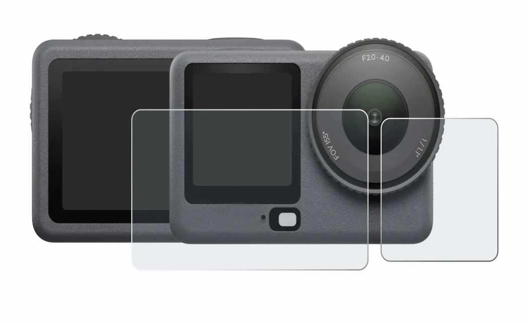 Imagen del dispositivo DJI Osmo Action 6 con una amplia variedad de protectores de pantalla.