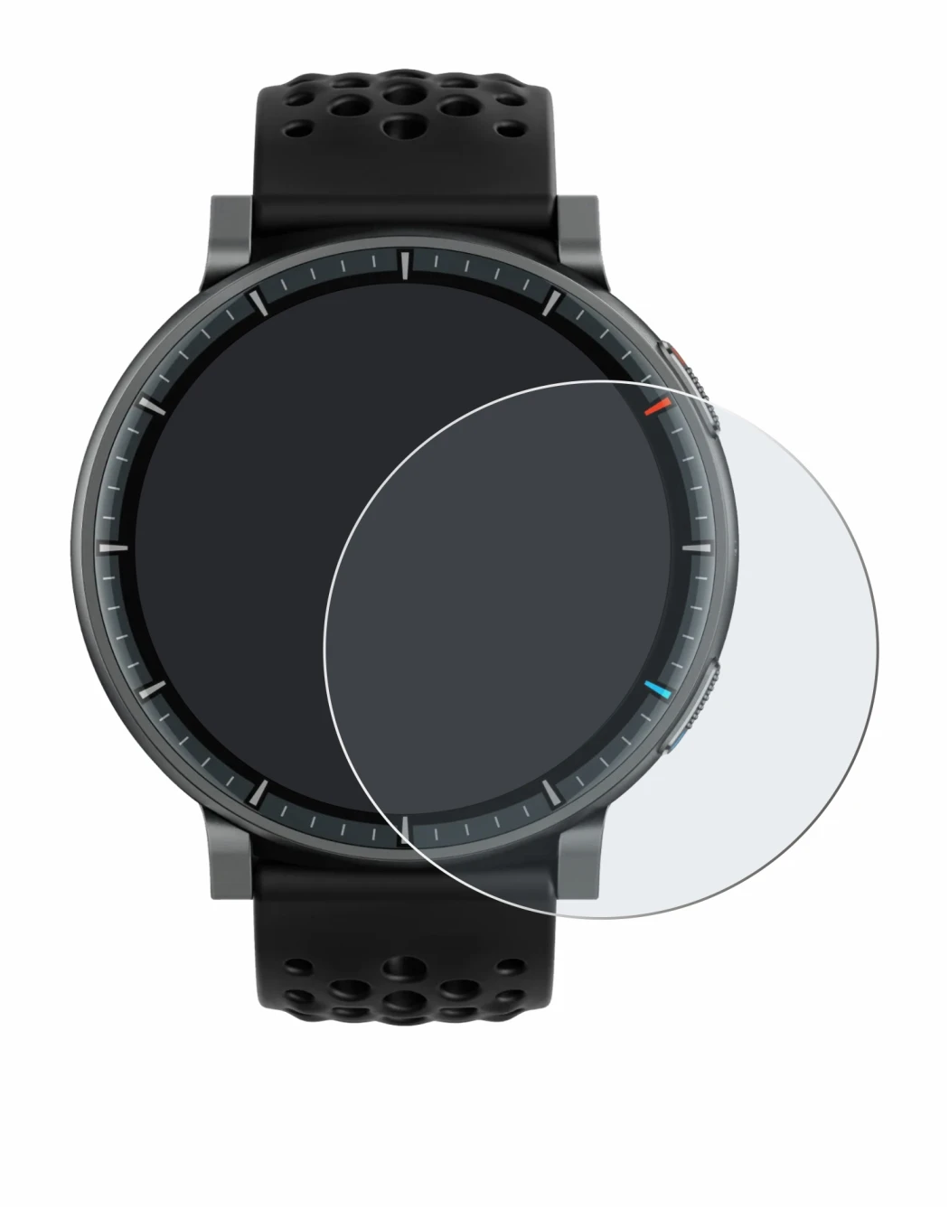 Imagen del dispositivo Amazfit Active Max con una amplia variedad de protectores de pantalla.