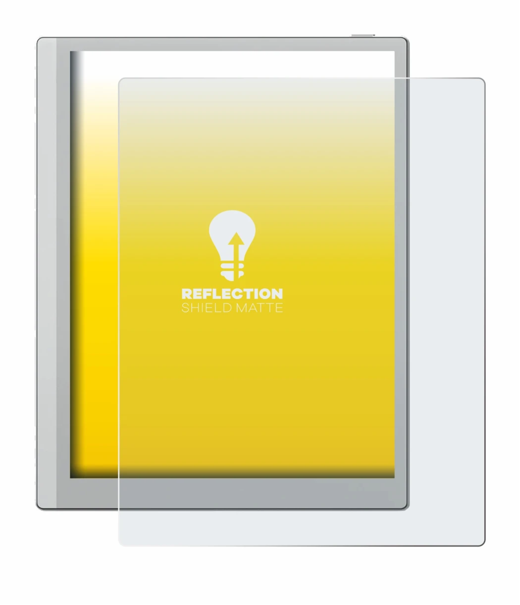Imagen del dispositivo Boox Go 10.3 (Gen II) con una amplia variedad de protectores de pantalla.