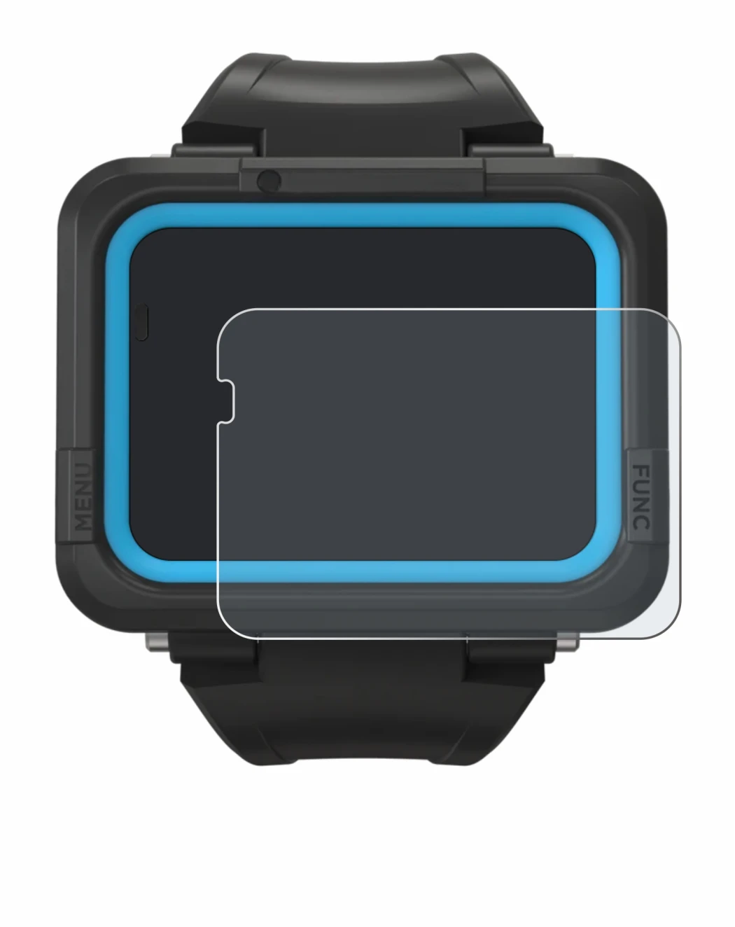 Imagen del dispositivo Shearwater PEREGRINE dive computer con una amplia variedad de protectores de pantalla.