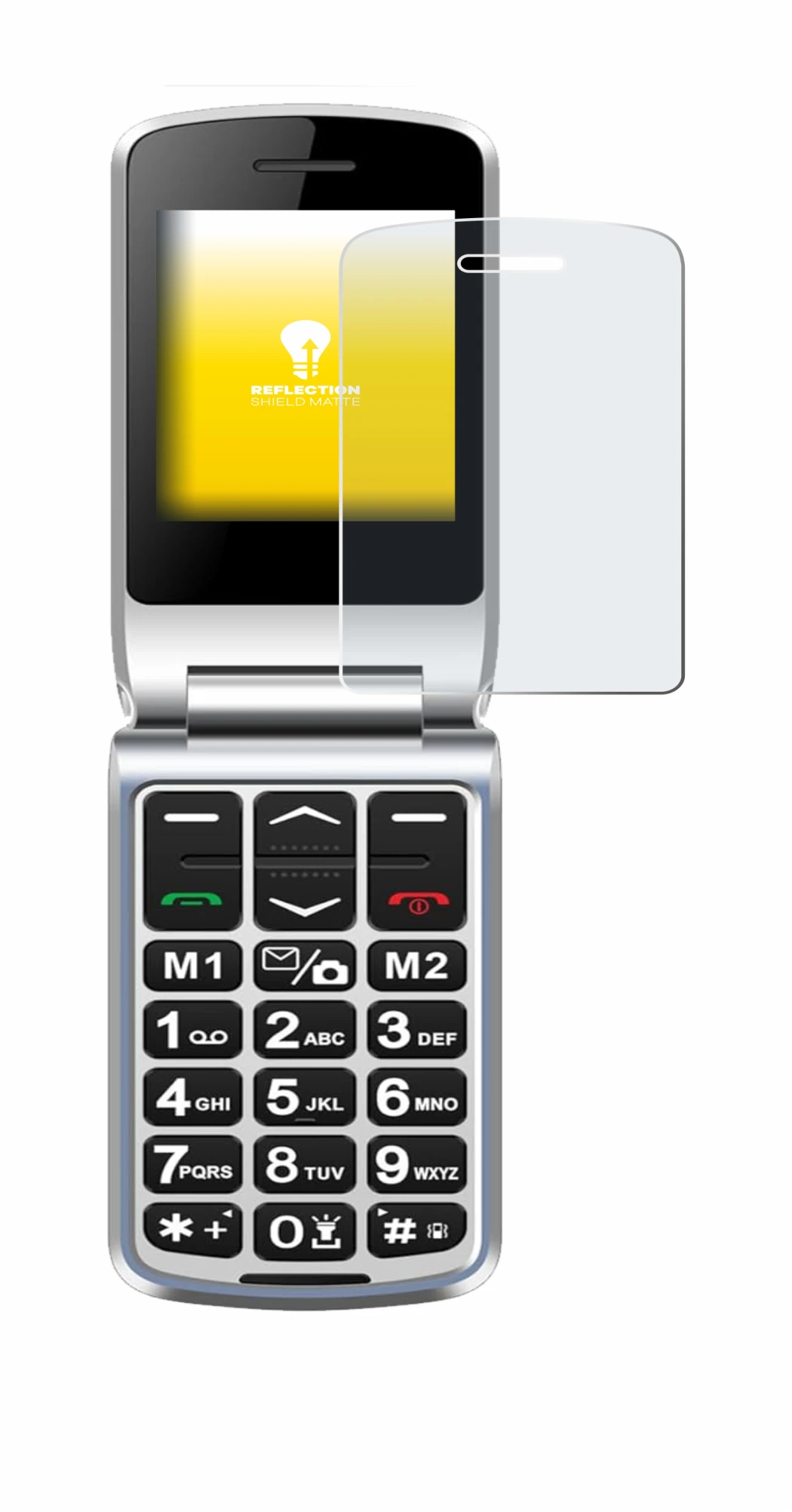 Imagen del dispositivo Sweetlink F1PLUS con una amplia variedad de protectores de pantalla.