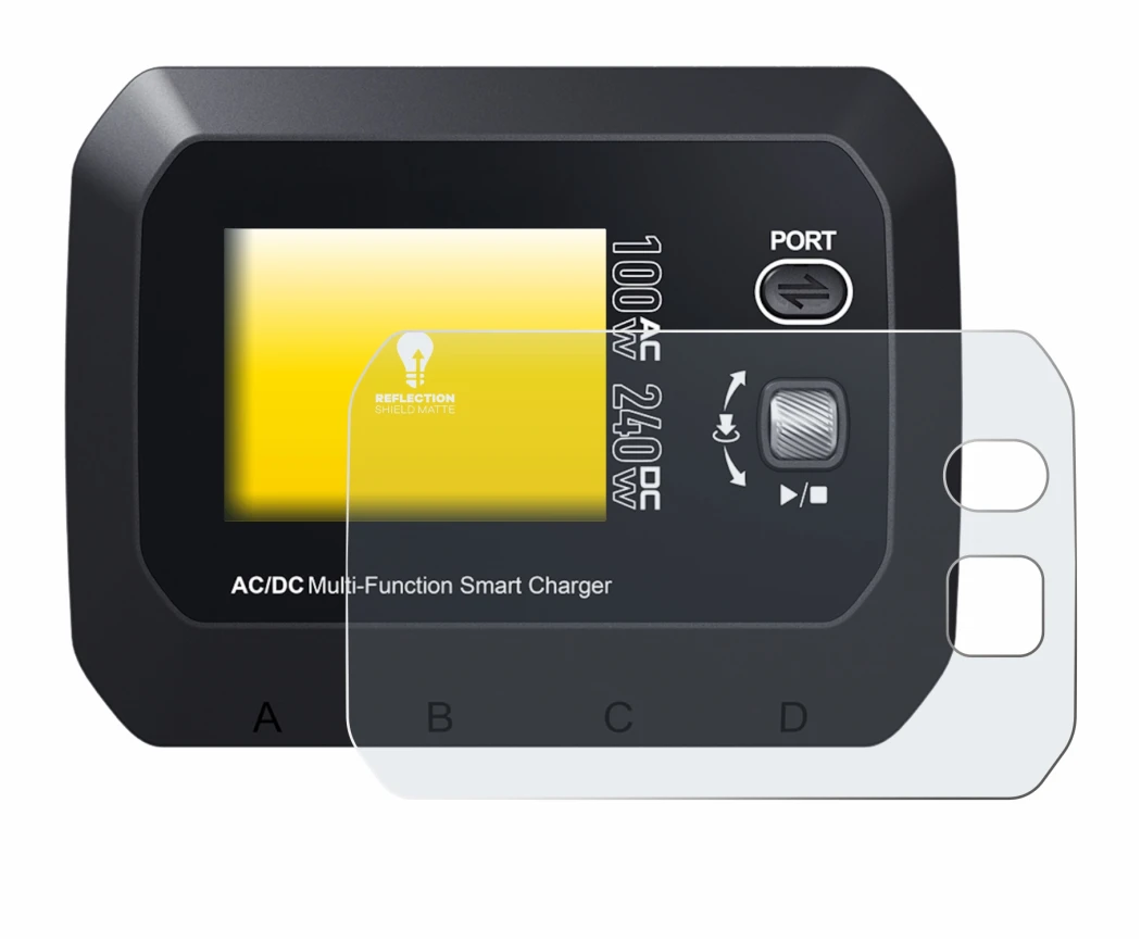 Imagen del dispositivo SkyRc Q100 Neo con una amplia variedad de protectores de pantalla.