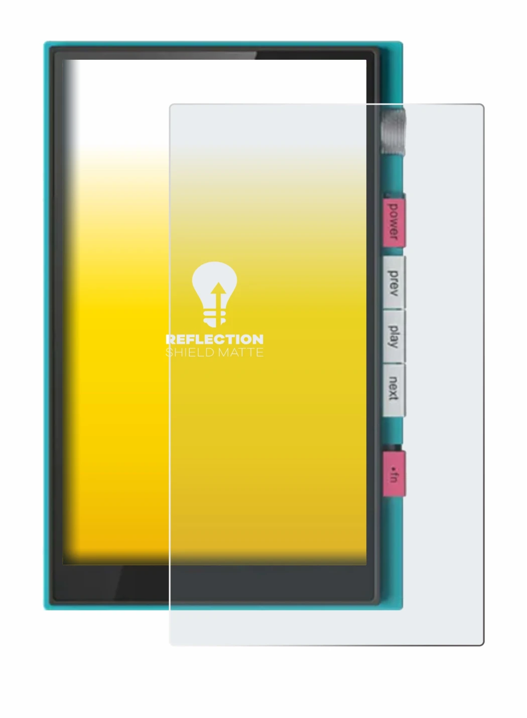 Imagen del dispositivo Hiby Digital M500 con una amplia variedad de protectores de pantalla.
