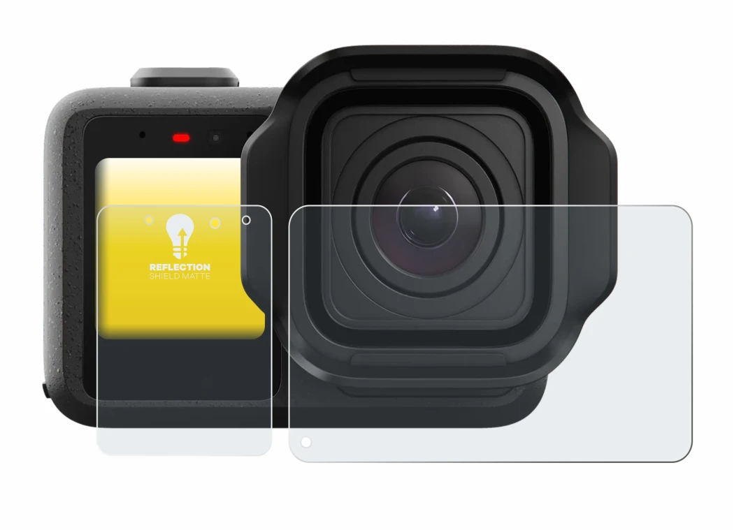 Imagen del dispositivo GoPro Mission 1 con una amplia variedad de protectores de pantalla.