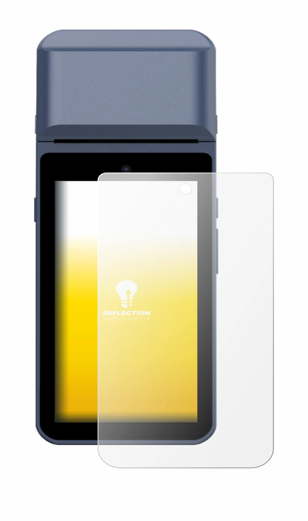 Imagen del dispositivo Pax M9200 con una amplia variedad de protectores de pantalla.