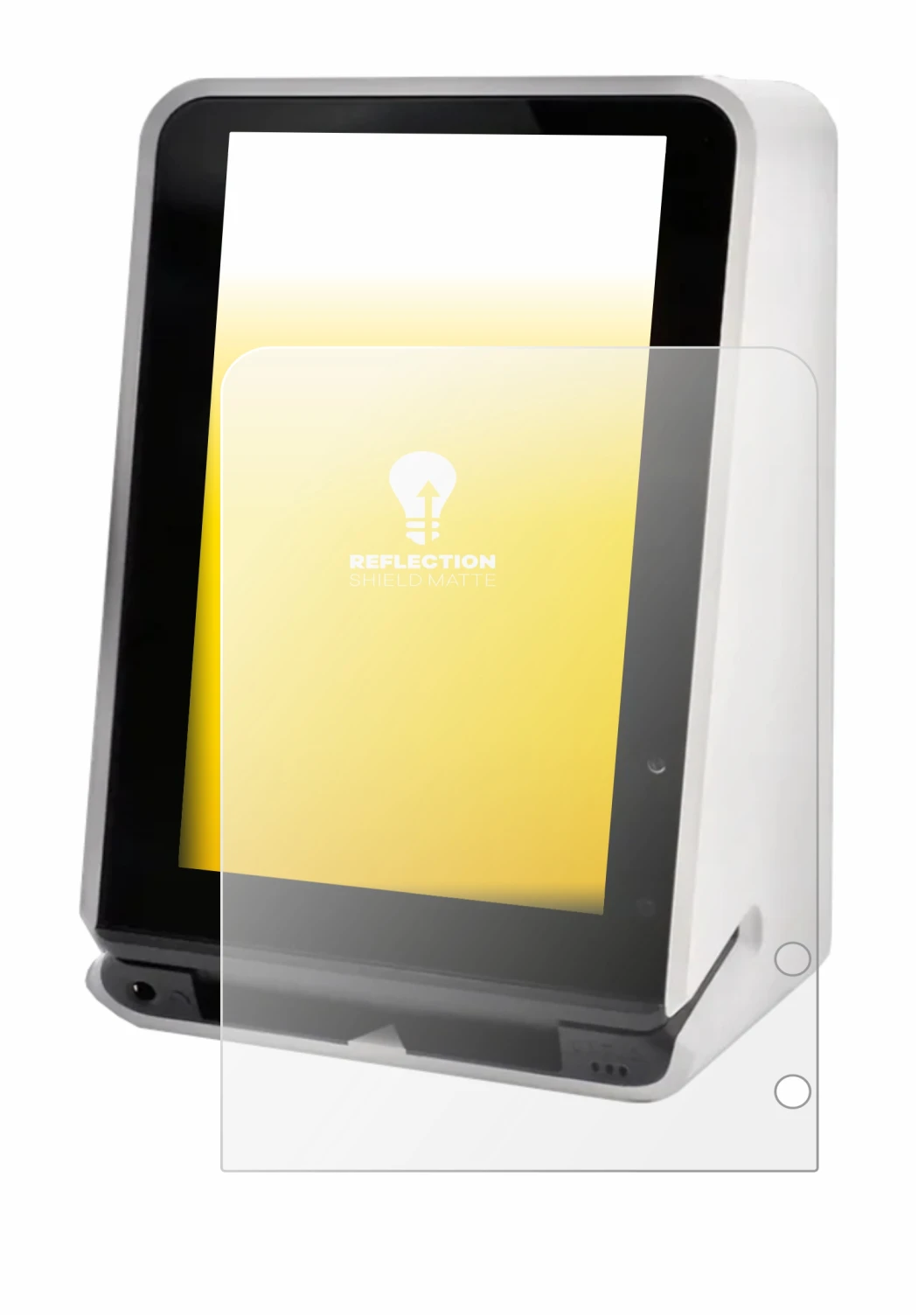 Imagen del dispositivo SENVEND UX700 con una amplia variedad de protectores de pantalla.