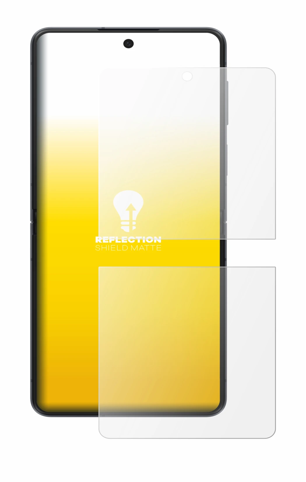 Imagen del dispositivo Samsung Galaxy Z Flip 8 con una amplia variedad de protectores de pantalla.