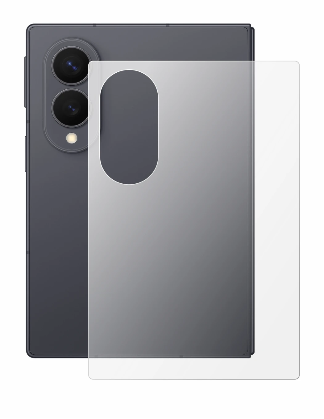 Imagen del dispositivo Samsung Galaxy Z Fold 8 (Trasero) con una amplia variedad de protectores de pantalla.