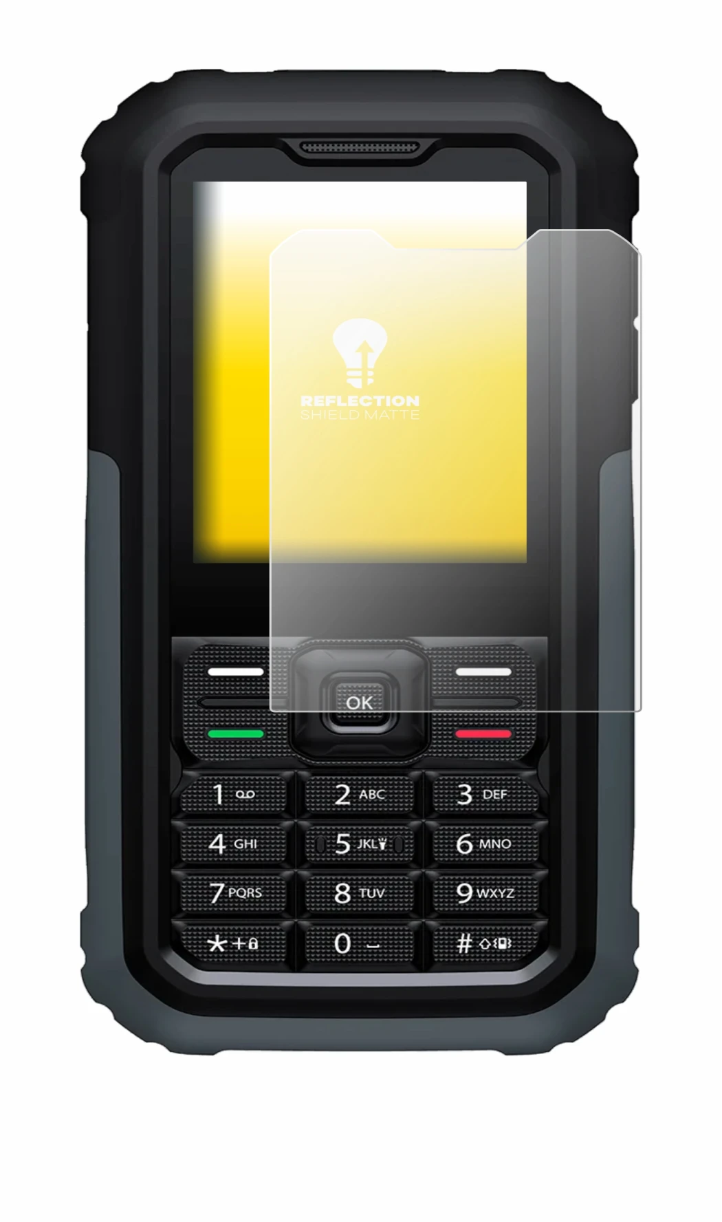 Imagen del dispositivo TCL OneTouch 5044 con una amplia variedad de protectores de pantalla.