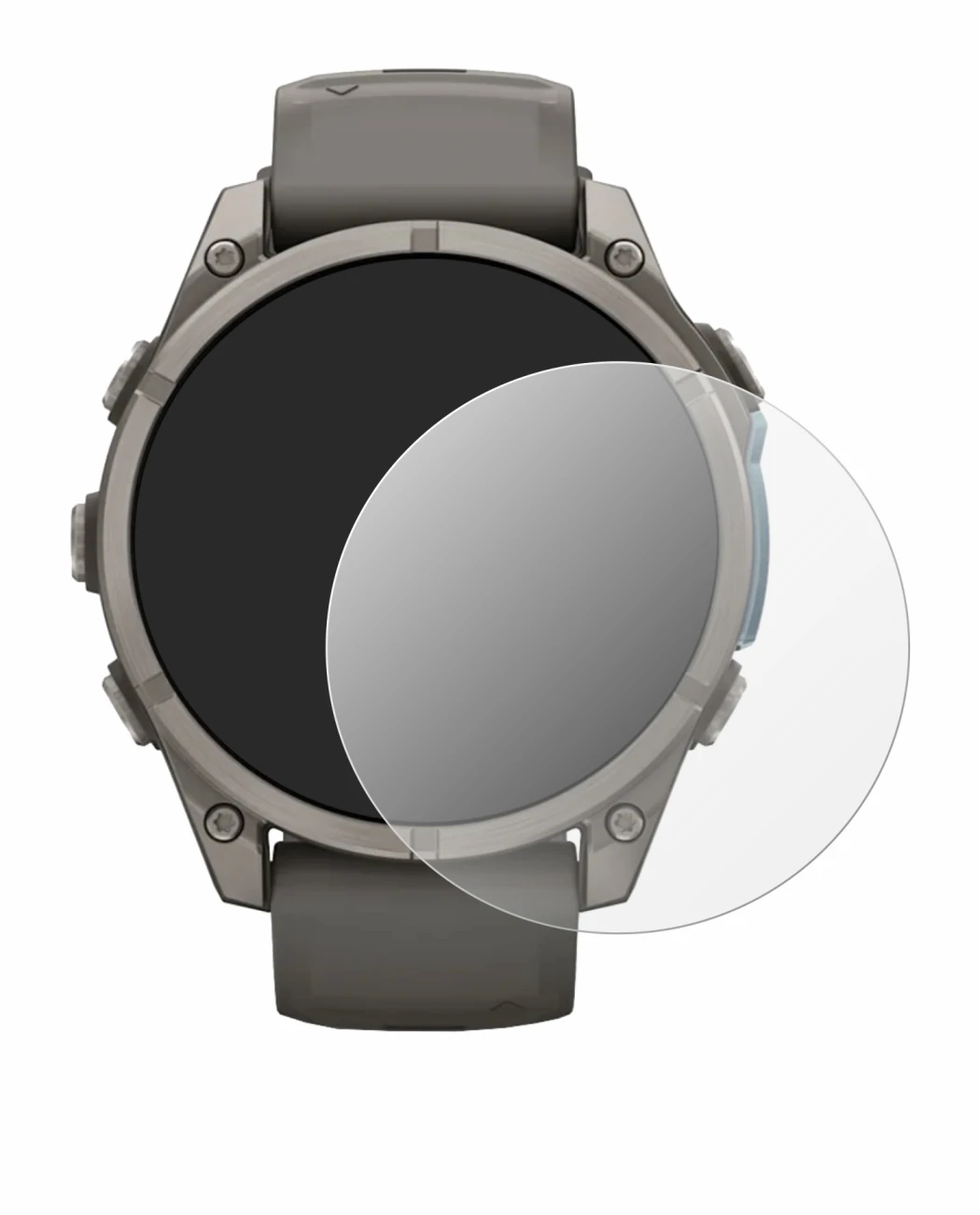 Imagen del dispositivo Garmin Fenix 9 (47 mm) con una amplia variedad de protectores de pantalla.